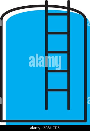 storage tank vector icon concept, isolated on white background Stock Vector