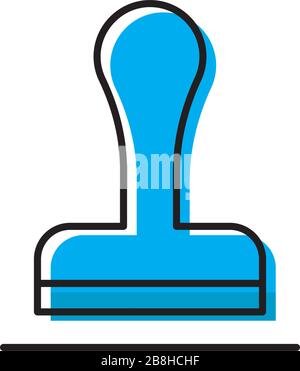 stamp vector icon concept, isolated on white background Stock Vector