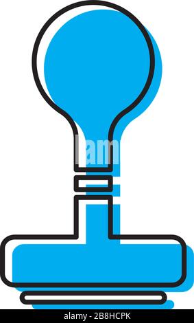 stamp vector icon concept, isolated on white background Stock Vector