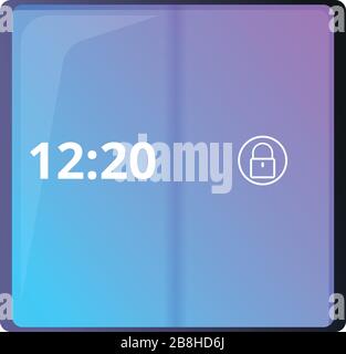 Flex foldable phone icon. Cartoon of flex foldable phone vector icon for web design isolated on white background Stock Vector