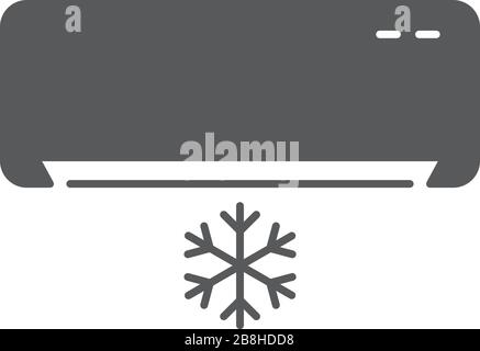 air conditioner vector icon concept, isolated on white background Stock Vector