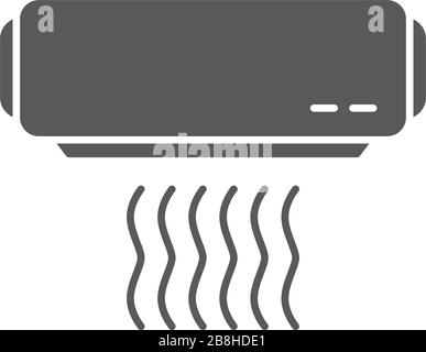 air conditioner vector icon concept, isolated on white background Stock Vector