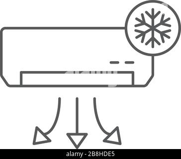 air conditioner vector icon concept, isolated on white background Stock Vector