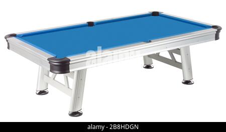 aluminium billiard table isolated on white background with clipping path Stock Photo