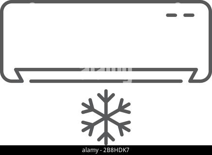 air conditioner vector icon concept, isolated on white background Stock Vector