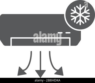 air conditioner vector icon concept, isolated on white background Stock Vector