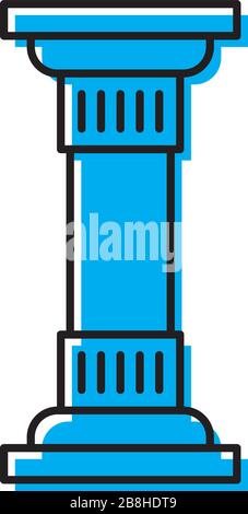 Antique Column pillar vector icon concept, isolated on white background Stock Vector