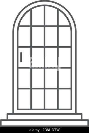 arched door vector icon concept, isolated on white background Stock Vector