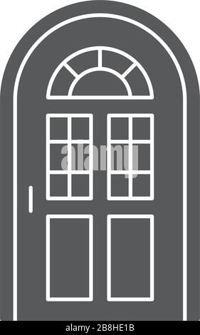 arched door vector icon concept, isolated on white background Stock Vector