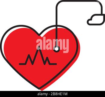 Artificial cardiac pacemaker vector icon concept, isolated on white background Stock Vector