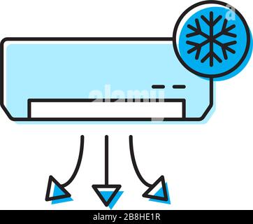 air conditioner vector icon concept, isolated on white background Stock Vector