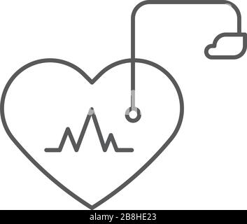 Artificial cardiac pacemaker vector icon concept, isolated on white background Stock Vector