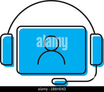 consulting persons vector icon concept, isolated on white background Stock Vector