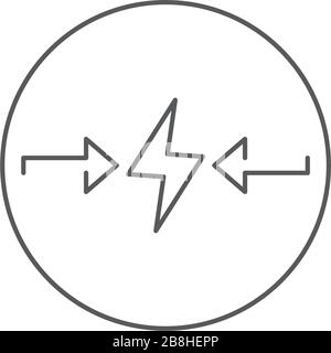 conflict differen style vector icon symbol isolated on white background Stock Vector
