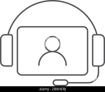 consulting persons vector icon concept, isolated on white background Stock Vector