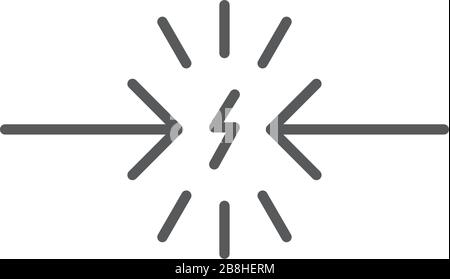 conflict differen style vector icon symbol isolated on white background Stock Vector