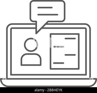 consulting persons vector icon concept, isolated on white background Stock Vector