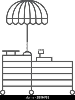 food stand vector icon concept, isolated on white background Stock Vector