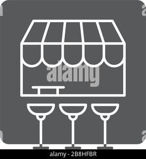 food stand vector icon concept, isolated on white background Stock Vector