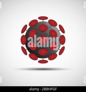 Coronavirus disease 2019 COVID-19 abstract model. Vector illustration of dangerous 2019 novel coronavirus icon Stock Vector
