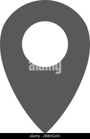 map pin vector icon concept, isolated on white background Stock Vector