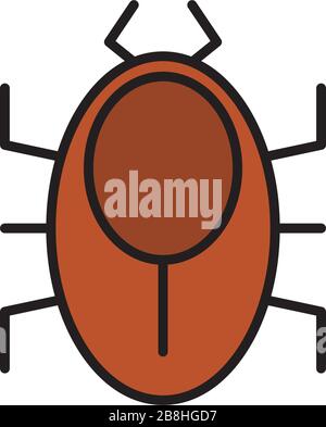 mite pest vector icon concept, isolated on white background Stock Vector