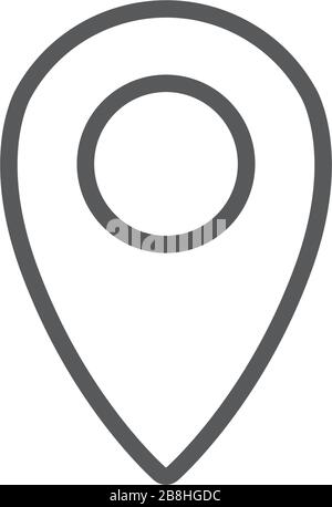 map pin vector icon concept, isolated on white background Stock Vector
