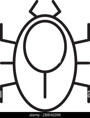 mite pest vector icon concept, isolated on white background Stock Vector