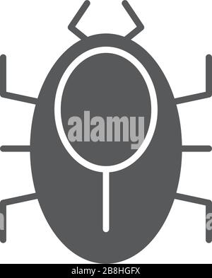 mite pest vector icon concept, isolated on white background Stock Vector