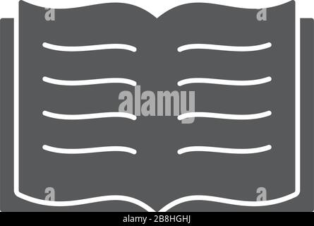 book with text vector icon concept design isolated on white background Stock Vector