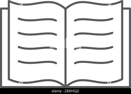 book with text vector icon concept design isolated on white background Stock Vector