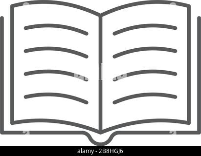 book with text vector icon concept design isolated on white background Stock Vector
