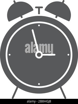 alarm clock vector icon concept design isolated on white background Stock Vector