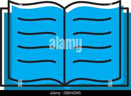 book with text vector icon concept design isolated on white background Stock Vector