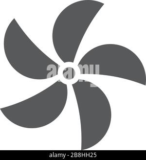 Paper Windmill Pinwheel vector icon, isolated on white background Stock Vector