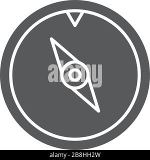 compass vector icon concept design isolated on white background Stock Vector