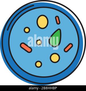 petri dish vector icon concept, isolated on white background Stock Vector