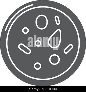 petri dish vector icon concept, isolated on white background Stock Vector