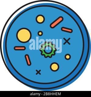petri dish vector icon concept, isolated on white background Stock Vector