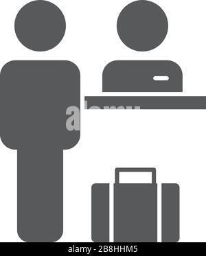 reception vector icon concept, isolated on white background Stock Vector