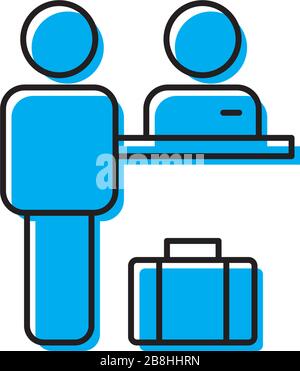 reception vector icon concept, isolated on white background Stock Vector