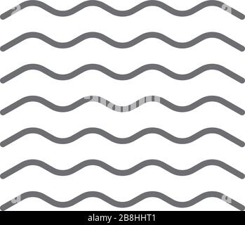 Sea waves vector icon concept, isolated on white background Stock Vector