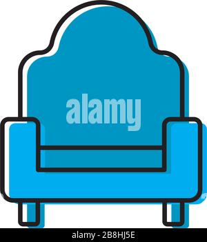 Sofa, couch vector icon concept, isolated on white background Stock Vector
