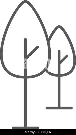 Tree vector icon concept, isolated on white background Stock Vector