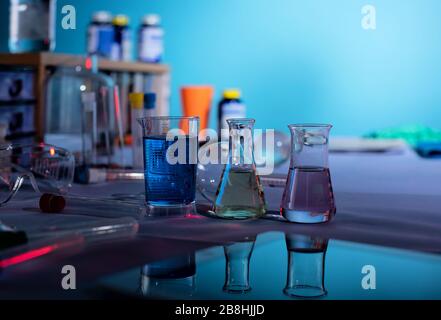 Medical science laboratory. Concept of virus and bacteria research Stock Photo