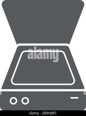 copy machine vector icon concept, isolated on white background Stock Vector