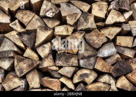 Abstract Background with firewood. Stock Photo