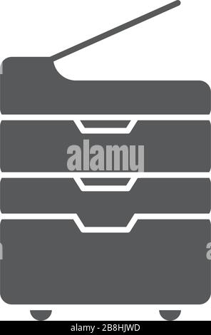 copy machine vector icon concept, isolated on white background Stock Vector