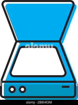 copy machine vector icon concept, isolated on white background Stock Vector