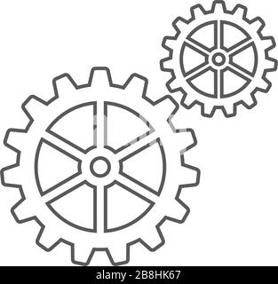 gear vector icon concept, isolated on white background Stock Vector